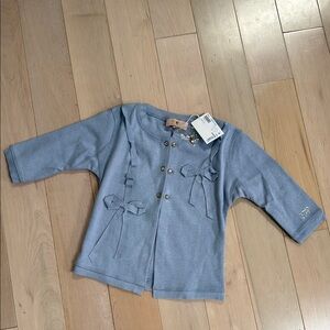 I pinco pallino girls sweeter knit Jacket with Bow Accents